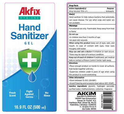 Akfix Hand Sanitizer Gel 500 (As3465 00 Akfix Hand Sanitiser Jel 500ml 79886 002 05)